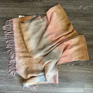 Soft Ombre Fringe Scarf in Blush and Taupe